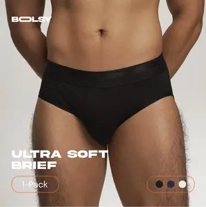 BOLSY 1 PCS Ultra Soft Modal Brief Pria | Celana Dalam Segitiga Premium | Underwear Men Bahan Tencel | Seamless Anti Bacterial | Lembut Seperti Kulit