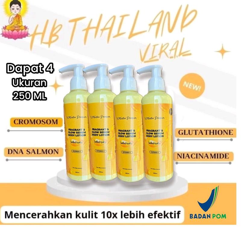 Hb Thailand dapat 4 ukuran 250ml,hb whitening pemutih badan,hb Thailand bpom, memutihkan kulit dan melembabkan 1