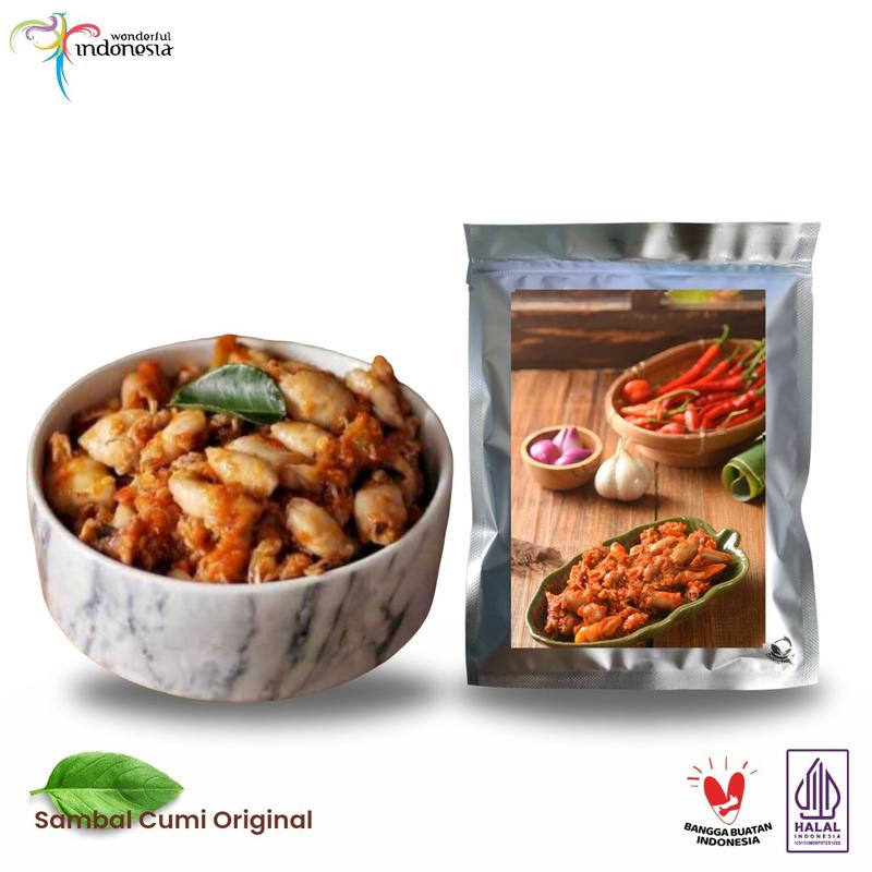 Waxumi - Sambal Cumi Baby Original Kemasan Aluminium foil Premium Food Grade - Cumi Asin Original 0