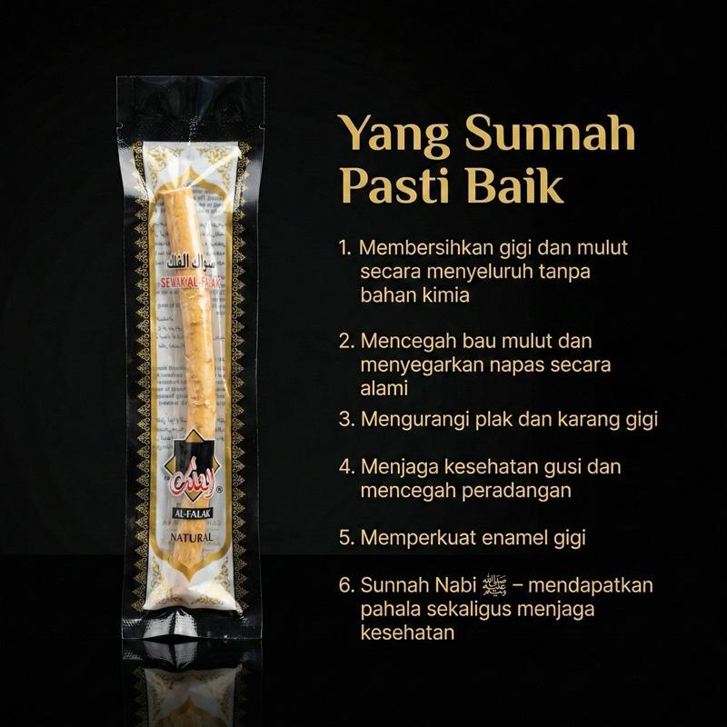 Siwak / Miswak Al-Falak 12 Pcs ( 1 Lusin ) - Sikat Gigi Sunnah tanpa bahan kimia - Alami - Persediaan jangka panjang Siwak / Miswak Al-Falak 12 Pcs ( 1 Lusin ) - Sikat Gigi Sunnah tanpa bahan kimia - Alami - Persediaan jangka panjang