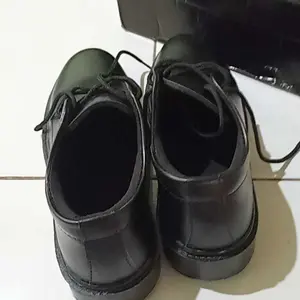 Sepatu pdh pria Formal dinas kerja Polri-TNI security satpam guru kuliah paskibra hitam mengkilap Doof Kantoran Pesta Pantofel Shoes