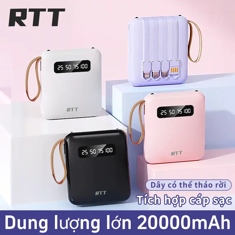 ( 0-1)Nguồn điện di động, nhỏ gọn cầm tay có màn hình kỹ thuật số gương thích hợp sử dụng hàng ngày Phụ kiện điện thoại di động USB Đèn LED