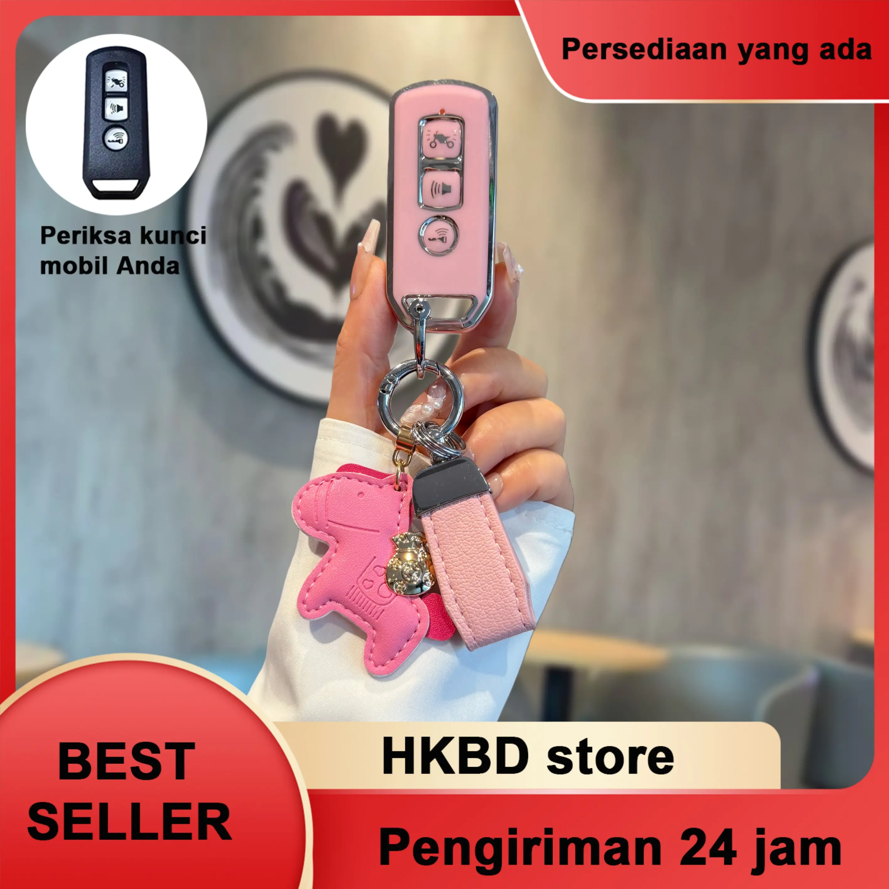 Honda PCX ADV 150 Sh 125Motorcycle Smart Key Cover Fiber TPU Key Case Cover Gantungan Kunci PCX