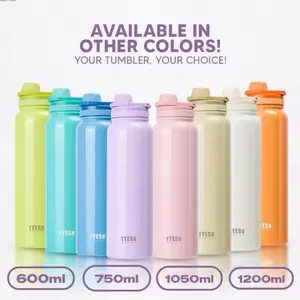 [FREE SIKAT] TYESO Original Tumbler Stainless Steel 600ml 750ml 1050ml 1200,l Botol Minum Sport Tahan Dingin & Panas TS-8706C 8709C 8724 8725