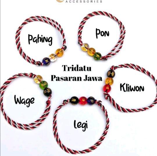 Gelang Tridatu Pasaran Jawa Gelang Khas Pasaran Jawa Dengan Beads Berbagai Warna Aksesoris Batu Kristal Tibet Berdasarkan Hari Lahir Jawa bracelets termurah dan Terlaris
