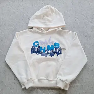 Hoodie Boxy Chambredelavain CHMB Too Busy Broken White