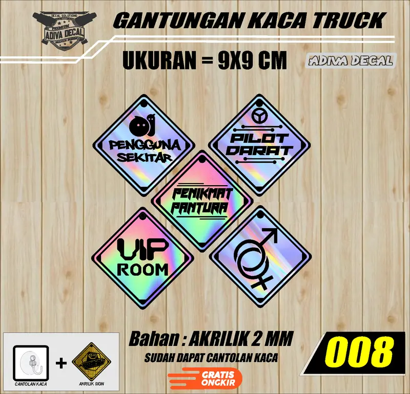 PAKET RANDOM GANTUNGAN KACA BEBAS PILIH - MAINAN KACA AKRILIK PAKET HOLOGRAM FULL 008 Toys 5