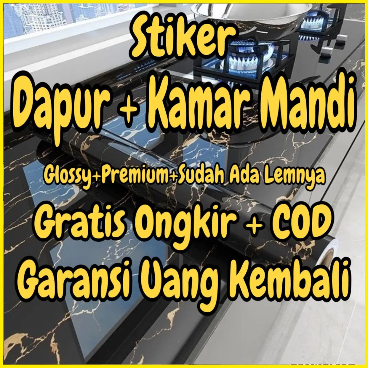 Stiker dapur anti minyak sticker dapur tahan suhu panas wall sticker dapur stiker dinding anti minyak panas wallpaper dapur anti minyak anti api MOTIF MARMER HITAM PUTIH JERAPAH JERUK KELINCI ROTI BUAH SAYURAN CHEF HIJAU BIRU UNGU PINK