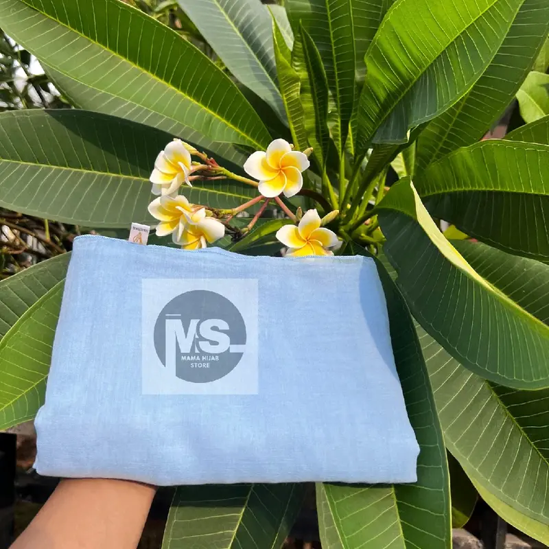 baby blue biru langit KHISUS VARISHA Hijab segiempat paris Premium / jadul Redrose|Varisha|Azahra paris jadul 0