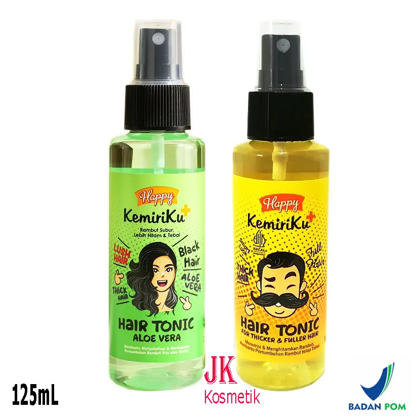 Happy Kemiriku Hair Tonic 125mL - Penyubur Rambut - Ekstrak Kemiri - Ginseng - LidahBuaya