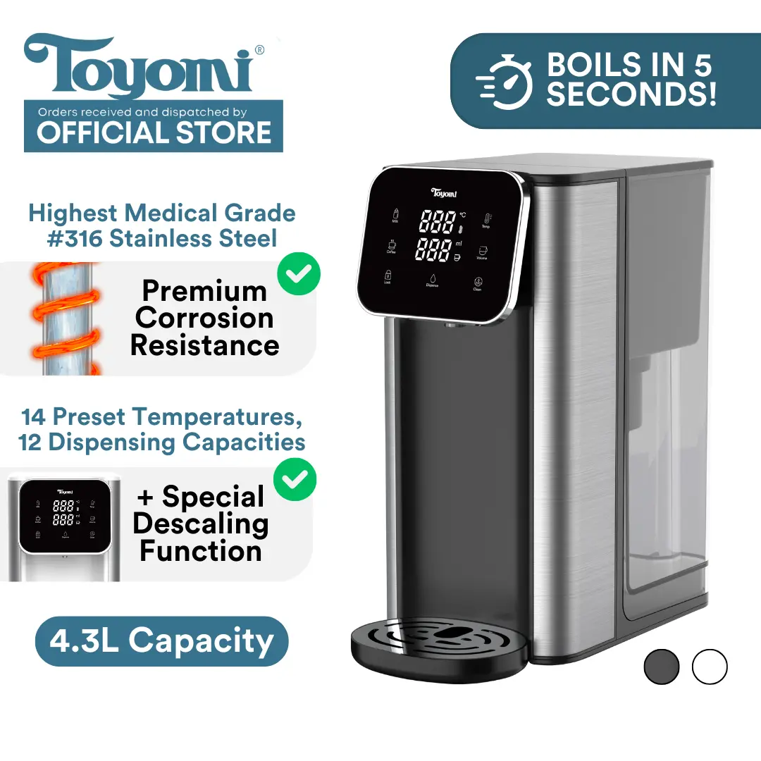 [NEW] Toyomi 4.3L InstantBoil Filtered Water Dispenser with Premium Filter FB 6643F
