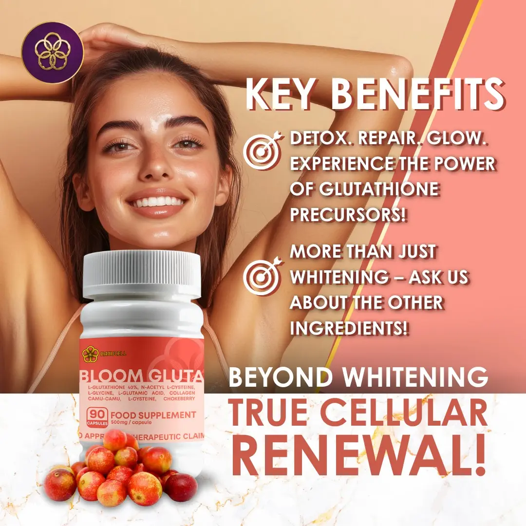 PROMO BUY 1 GET 2 (1 BLOOM GLUTA L-GLUTATHIONE 90 Caps/500mg & 2 Pices Satin Glow Soap) - TikTok Shop Philippines PROMO BUY 1 GET 2 (1 BLOOM GLUTA L-GLUTATHIONE 90 Caps/500mg & 2 Pices Satin Glow Soap) - TikTok Shop Philippines