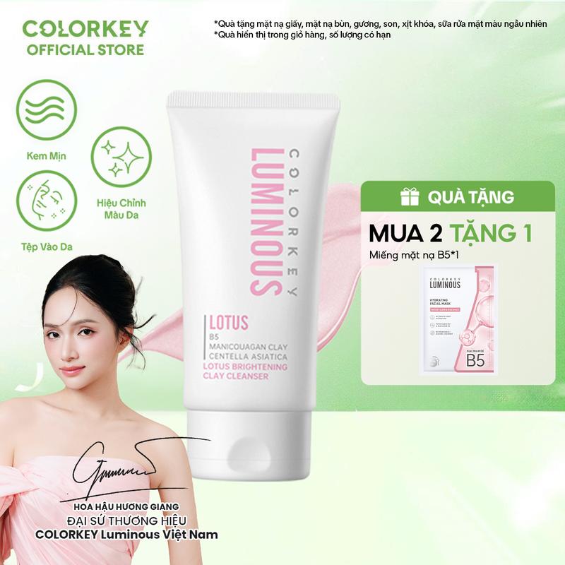 Sữa Rửa Mặt COLORKEY LUMINOUS Phiên Bản Nâng Cấp Với Tinh Chất Bùn Khoáng Hỗ Trợ Làm Sạch 100g