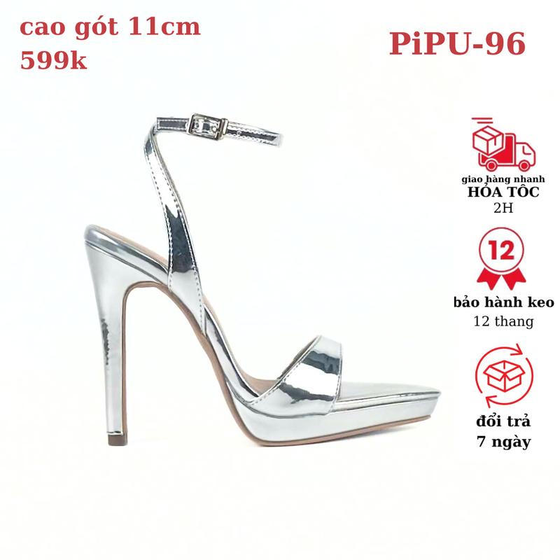 giày cao gót 11cm ,giày dép nữ,sandals cao gót đế đúp thời trang pipu,catwalk DéP Shoes hỗ trợ size ngoại cỡ 41 -42-43-44-45 không có đúp mũi Nhung Hoa Cao Su