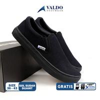 Gambar Valdo Footwear 36-43 Sepatu Pria Dan Wanita Slip On Casual Triple Black Jacosta MB1106 - FULL HITAM, 43 dari VALDO FOOTWEAR Kab. Mojokerto 1 Tokopedia