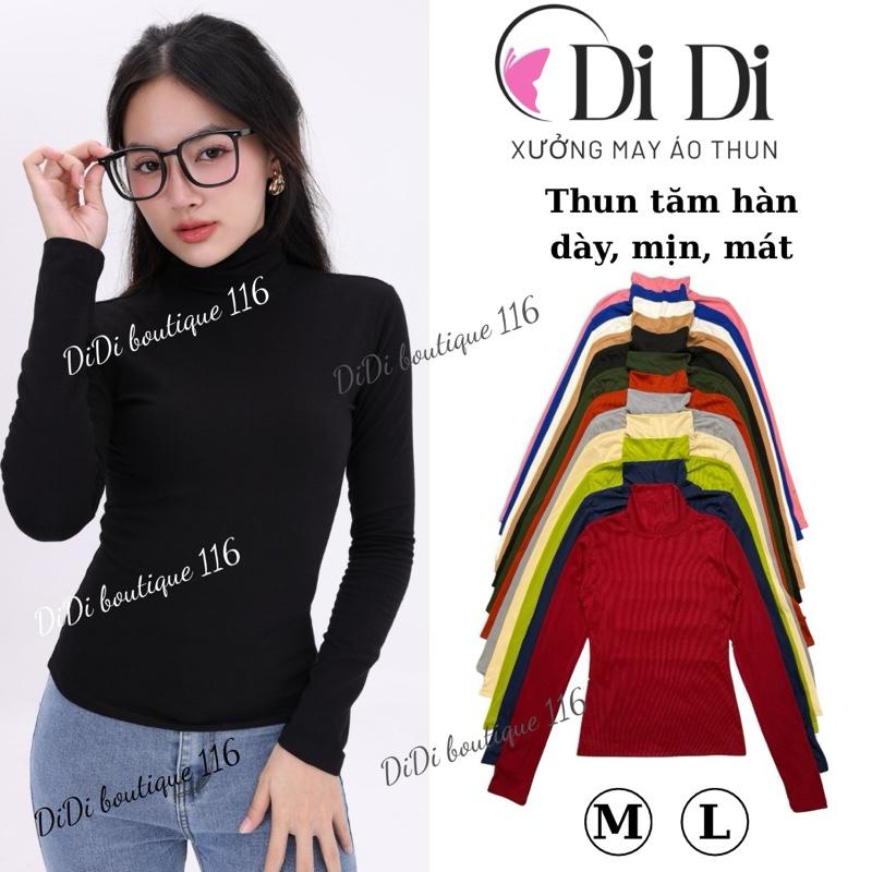 Combo3 áo thun nữ cổ lọ form dài ủ kem ôm body .Chất thun tăm lạnh dày mịn mát , không xù lông, không nhão vải .DiDiboutique116
