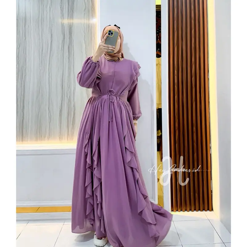 Siera Dress Gamis Ceruty Muslim Wanita Mewah Pesta Kondangan Lebaran Cantik baju 1