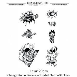 รอยสักชั่วคราว ดีไซน์รอยสักอวกาศ ติดทนนาน 15 วัน กันน้ำ ไม่กลัวแรงเสียดทาน สติ๊กเกอร์รอยสัก