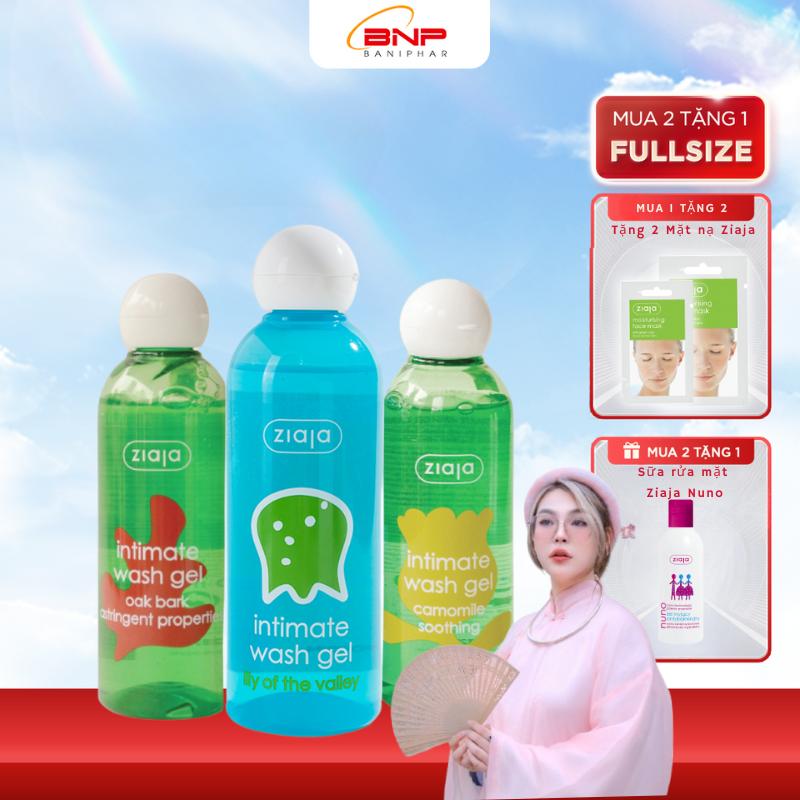 Độc quyền Hứa Ngân Dung Dịch Vệ Sinh Phụ Nữ Ziaja Intimate Gel 200ml tặng sữa rửa mặt 200ml
