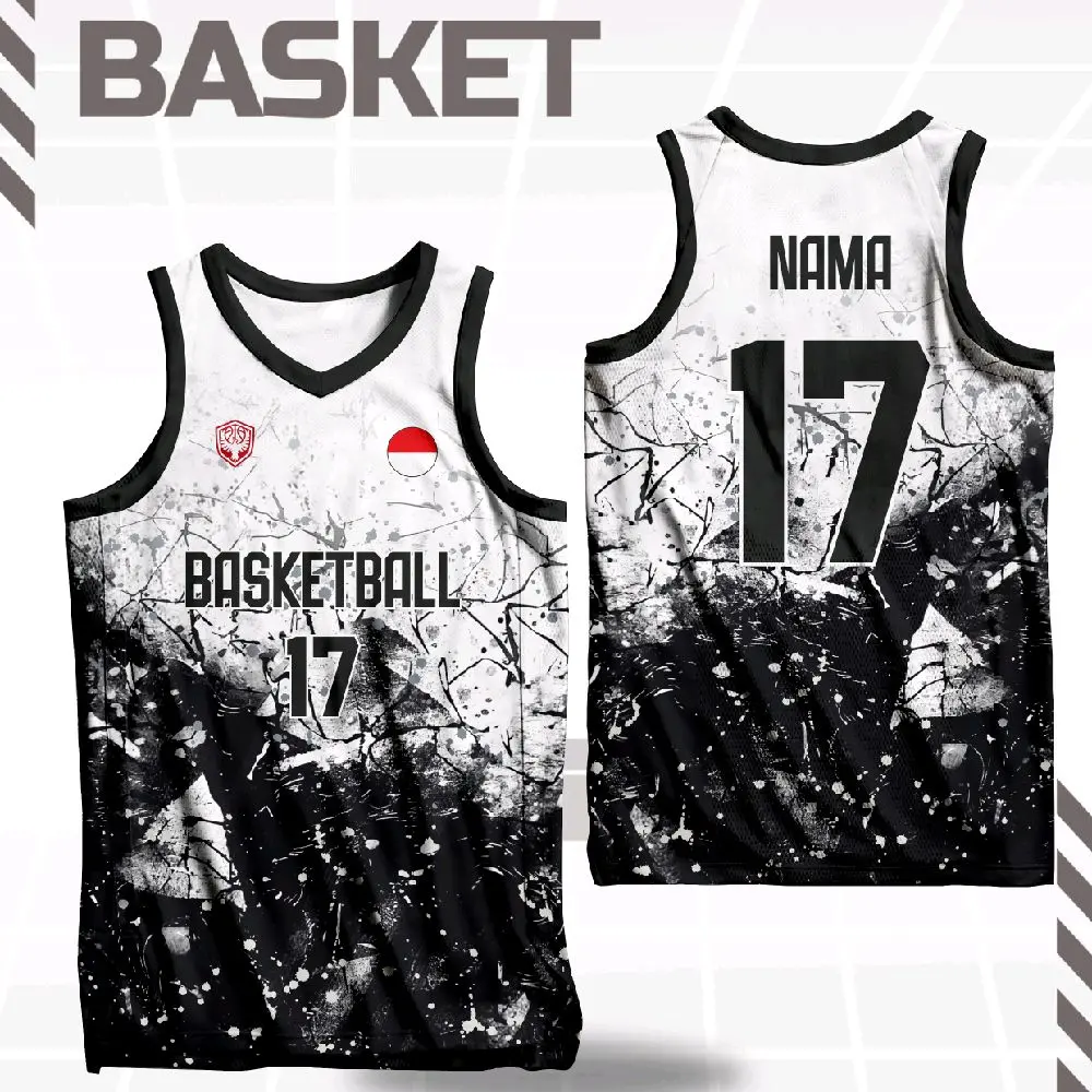 Jersey Basket Custom - Cetak Nama & Nomor Sendiri - Bahan Premium Dryfit - 1 HARI JADI