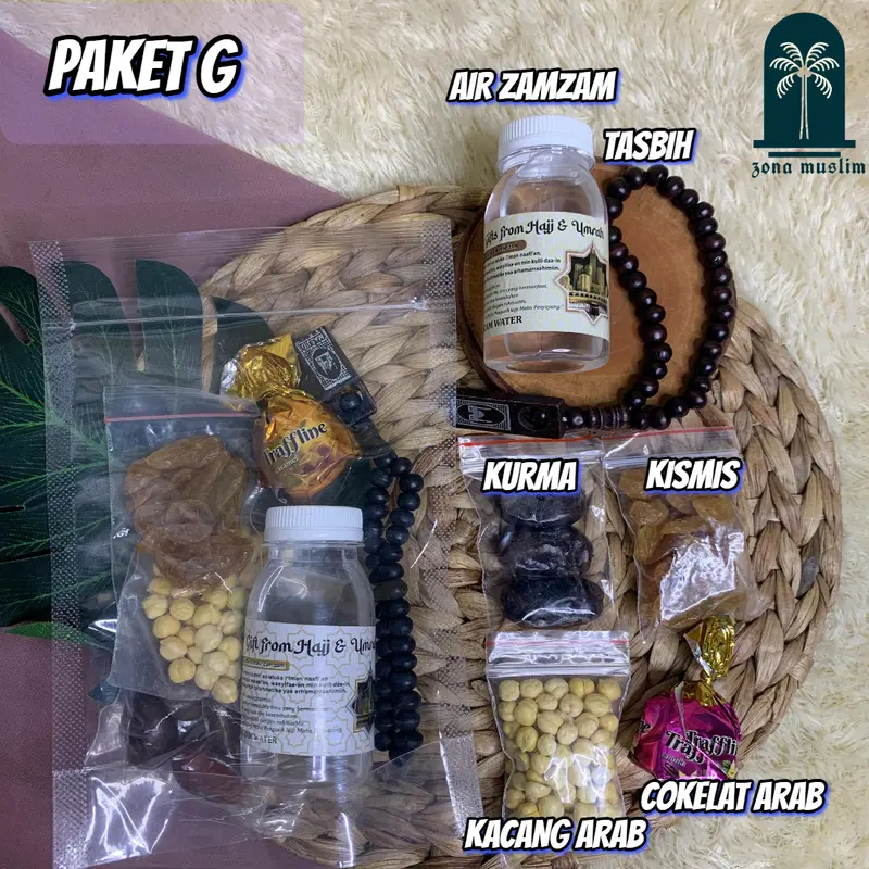 PAKET EKONOMIS OLEH-OLEH HAJI DAN UMROH MENGGUNAKAN POUCH/1PCS/BINGKISAN MAKANAN Almond Coklat Food Gift 6