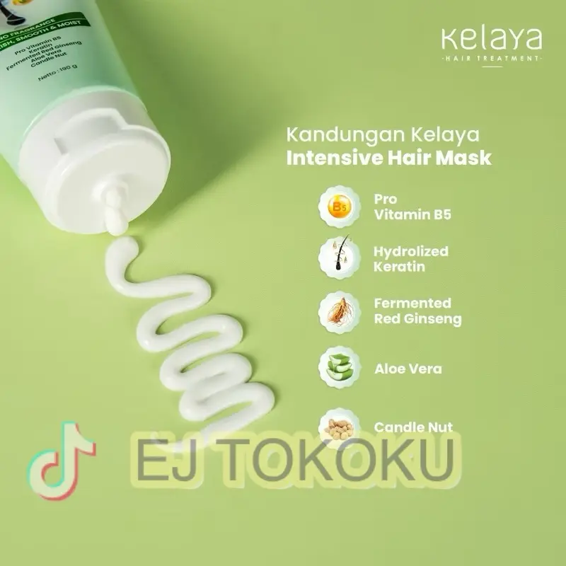 Kelaya Masker Rambut 190gr - intensive hair mask - masker rambut rontok dan kering dan mengembang Perawatan Haircare Conditioner 3