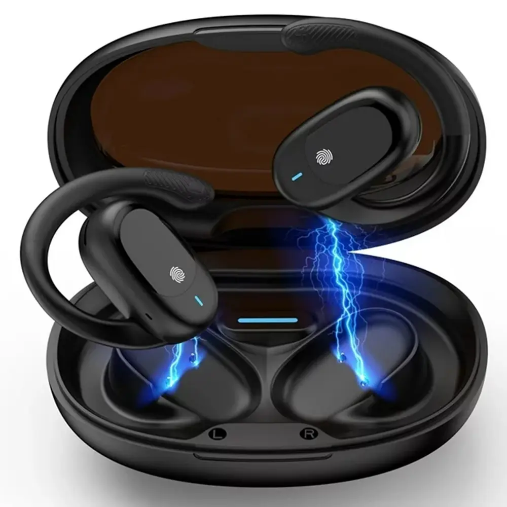 Wireless Earbuds,Air Conduction Open Ear Bluetooth 5.3 Headphones for iPhone Android 36H Playtime Earphones HiFi Stereo Noise Cancelling Wireless Earbuds IPX5 Waterproof Headsets for Sports