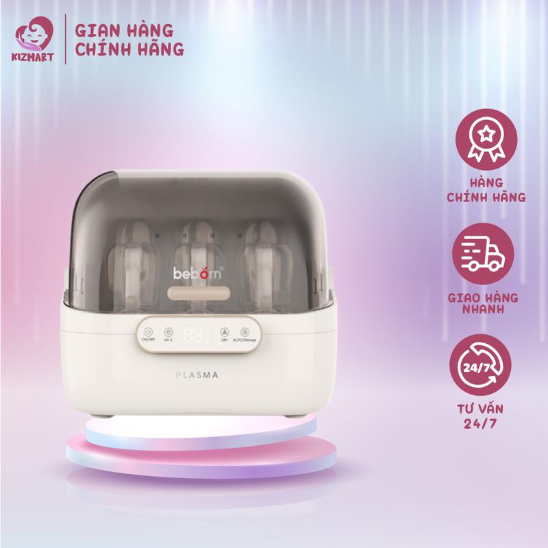 Bảo hành 12 tháng Máy úp Bình Sữa tiệt Trùng sấy Khô khử Mùi bảo Quản UVC Công Nghệ PLASMA Beborn Plastio 1 SBP01HB