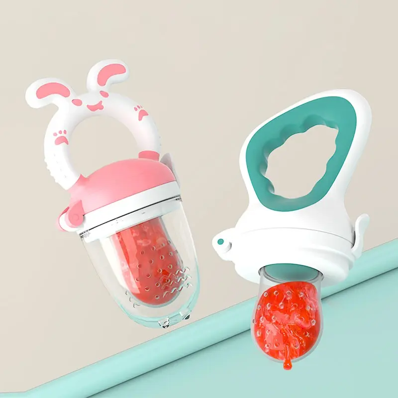 Giả Cho Em Bé Cho Ăn Trái Cây, Silicon Không Chứa BPA, Máy Cho Ăn Thực Phẩm Tươi, Thiết Kế Hình Thỏ, Đồ Chơi Mọc Răng,