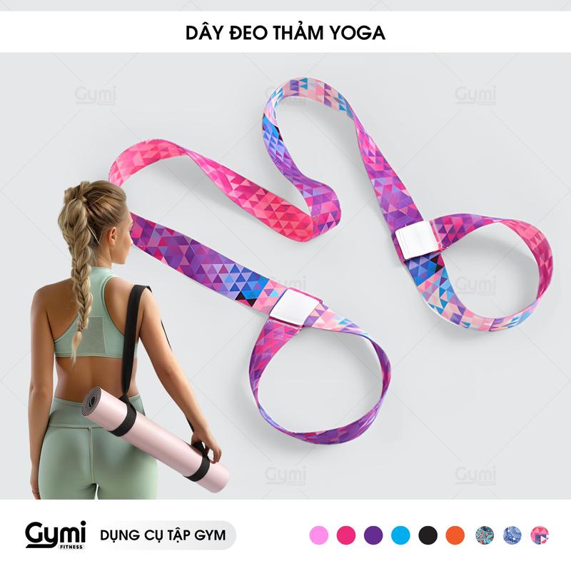 Dây Buộc Thảm Tập Yoga Đeo Vai Kết Hợp Dây Uốn Dẻo Cotton Co Giãn Yoga - Pilates - Gym Thể Dục