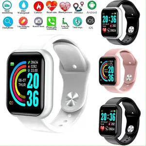SPESIAL VINOY0102 Smartwatch Y68 Bluetooth Sport Tracker - Jam Tangan Pintar Monitor Detak Jantung & Oksigen