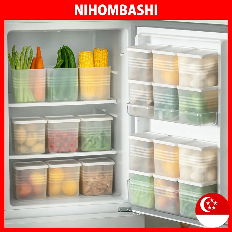 Kitchen Storage Box with Lid / Fridge Dry Food Rice Plastic Organizer Box / Refrigerator Keep Fresh Storage Container