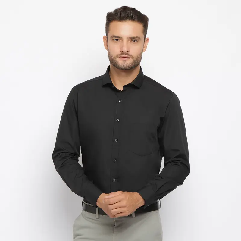 KEMEJA PRIA BASIC POLOS PANJANG WARNA PUTIH Katun 1