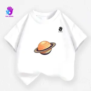 Nalaran Kaos Anak Laki-laki Gambar Planet Saturnus dan Astronot untuk Membuat Imajinasi dan Minat Anak Usia Dini