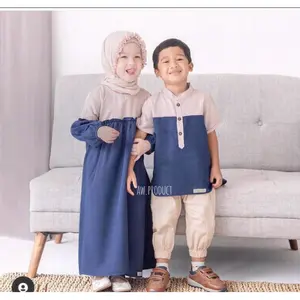 Baju Anak Couple Raya Muslim Terbaru Koko Anak Laki-laki Gamis Anak Perempuan 2024