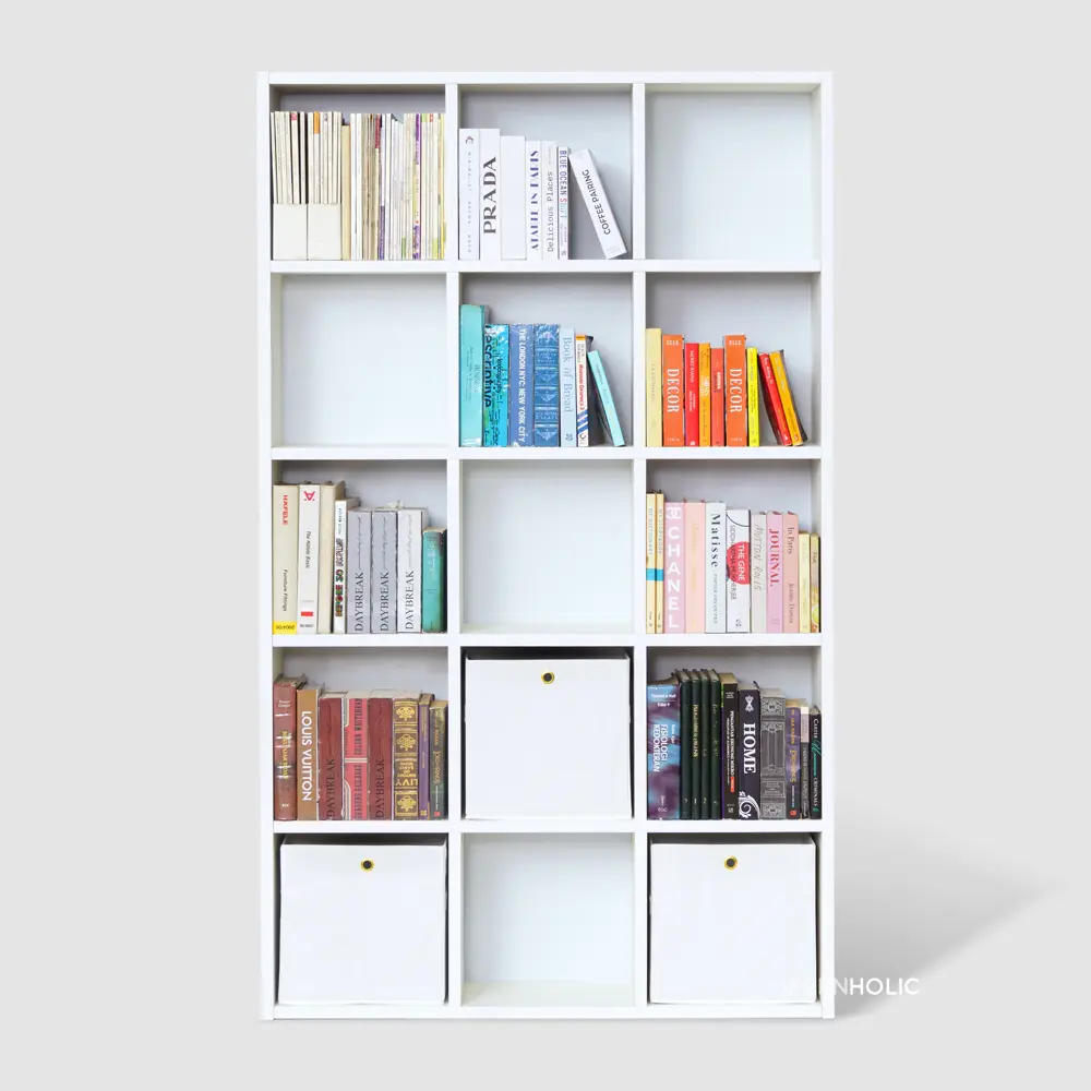 iFURNHOLIC Edwin Bookcase 3x5 I Rak Buku Susun Minimalis | Lemari Display Serbaguna | Buffet Pajangan Murah - furniture