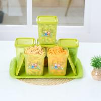 Gambar Cpm paket toples lebaran voxy m  7 in 1 (voxy m 6 pcs +nampan bonus tas lebaran 1 - voxy m ketupat ungu ,nampan bonus tas lebaran dari CPM Shop_NEW Kota Tangerang 4 Tokopedia