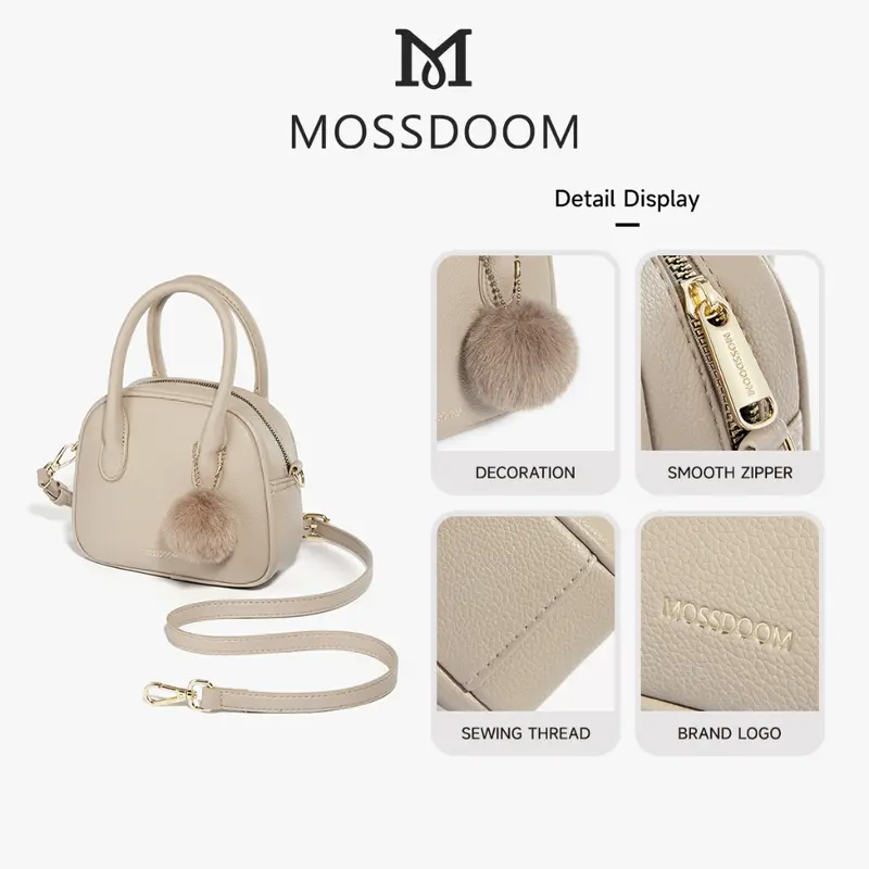 MOSSDOOM Tas Wanita Myla Bag Mode Sederhana Tas Tangan Dengan Aksesoris 6