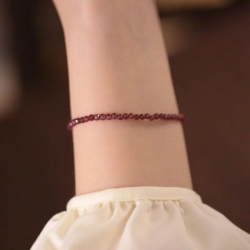 pomegranate garnet superfine shiny bracelet lucky stone gift for birthday