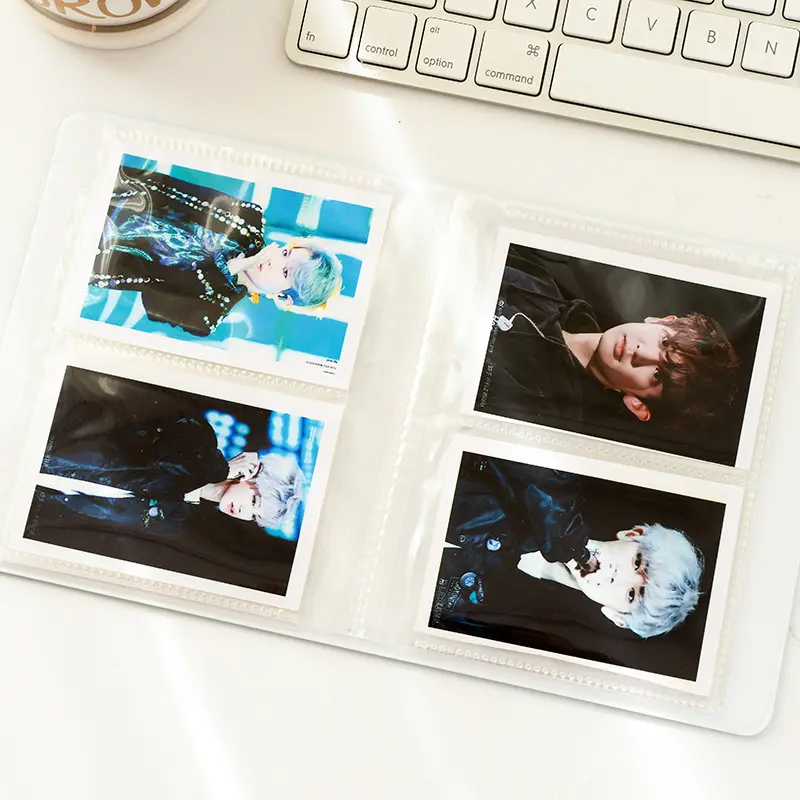 Album Ảnh Mini, 36 Bìa Góc, Kích Thước Nhỏ, Thiết Kế Trái Tim Và Rỗng, Chất Liệu PVC, Màu Tím, Đựng Thẻ Ảnh Kpop, Đóng Gáy Thẻ Ảnh Decor Da Decor Da 5