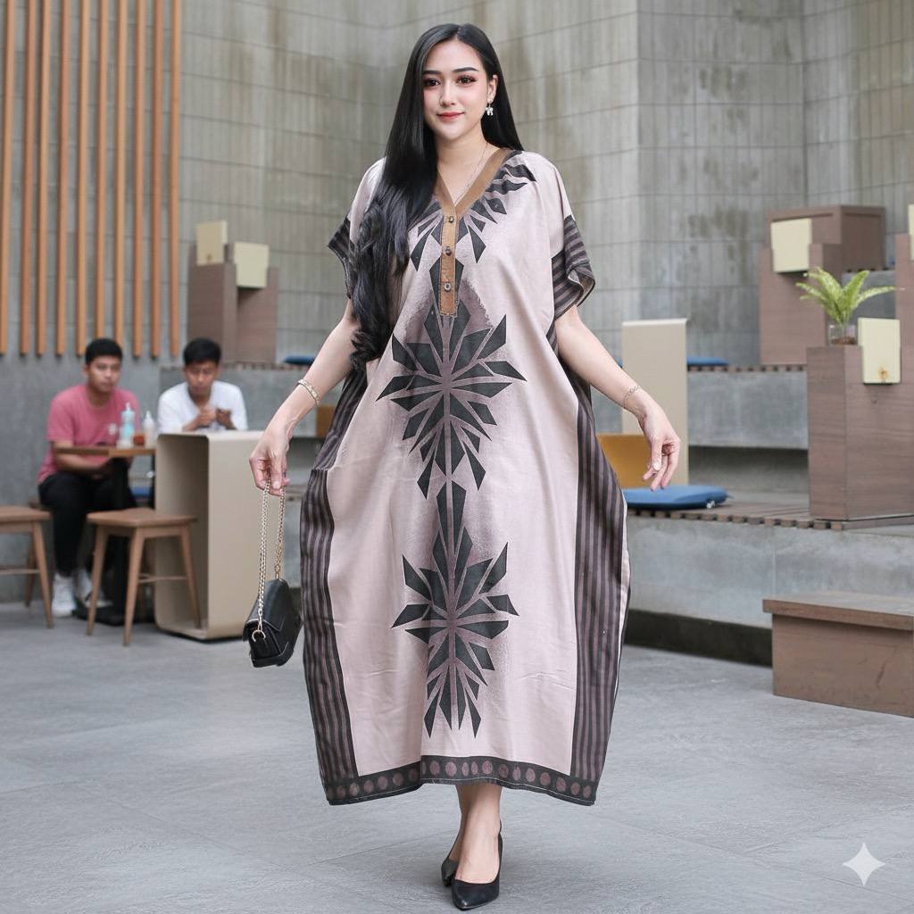 Daster Yuriko Dress Baju Wanita Santai Kancing Depan Busui Ld 130cm Pb 115cm Bahan Rayon Adem Bumil Pendek Panjang Tidur Motif Elegan Ibu Nyaman Menyusui