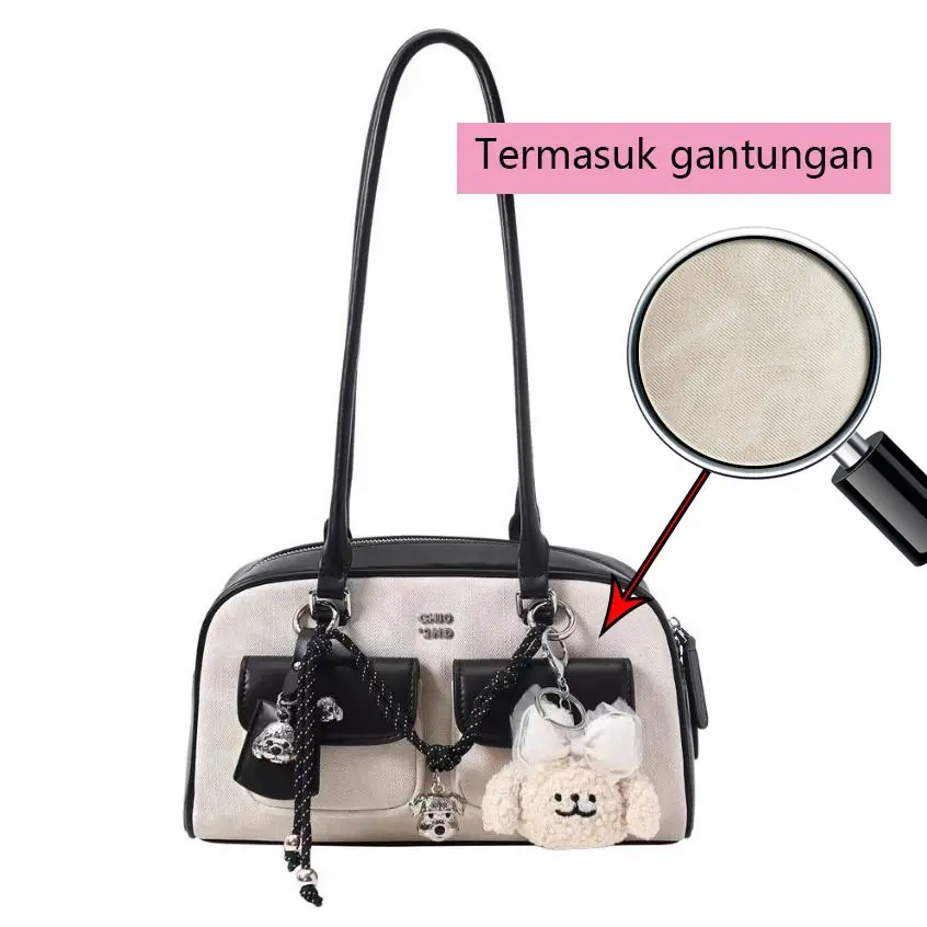 Tas wanita selempang dengan keanggunan tinggi, tas Boston.