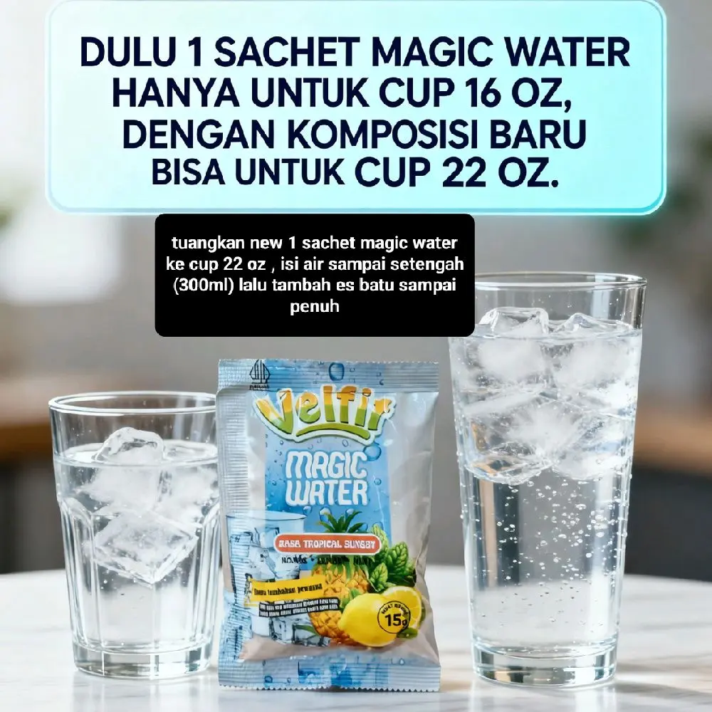 [NEW FORMULA] VELFIT MAGIC WATER DENGAN RASA MOCKTAIL SEPERTI DI CAFE | TANPA PEWARNA | BIASA DI JUAL Rp3000