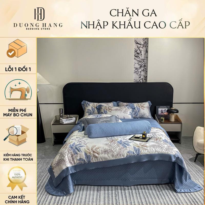 TENCEL 80S - bộ chăn ga gối Tencel Hoa từ phố Đông - Thượng Hải mềm mát mùa Hè - hàng Cao Cấp