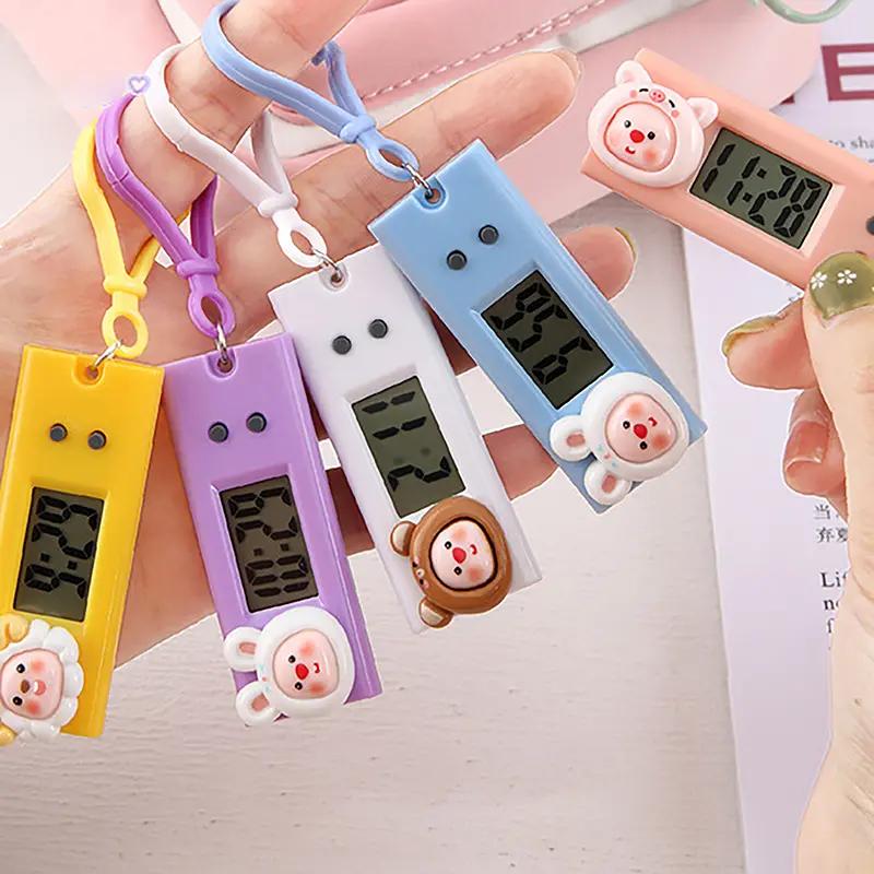 thiết bị di động âm thầm kỹ thuật số đồng hồ điện tử cho nghiên cứu kỳ thi của sinh viên túi thư viện mini đồng hồ đèn nền màu xanh lá cây LCD màn hình hiển thị