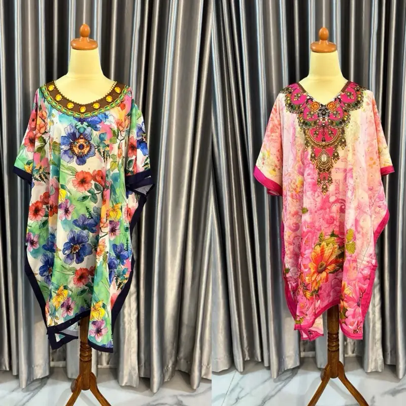 Dress Kaftan India Katun Silk 0