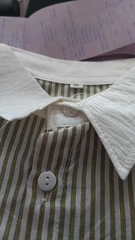 Product Review of Lulu blouse strip salur premium LD 110 120 130 140 kemeja crop jumbo from E**a J**i 1