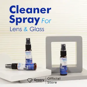 Groovy Eyewear - Cleaner Sprey Pembersih Lensa Kacamata Glasses + Lap Fiber Optik