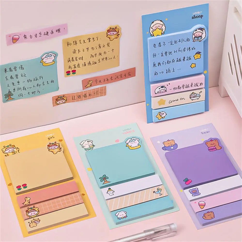 80 Sheets Cute School Supplies Paper N Times Stationery Bookmark Sticky Notes Memo Pads Planner Stickers