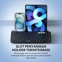 Gambar KEYBOARD OFFICE KANTOR MULTI DEVICE WIRELESS BLUETOOTH ROBOT KB30 USB 2.4GHZ BLACK dari btgcom Kota Denpasar 5 Tokopedia